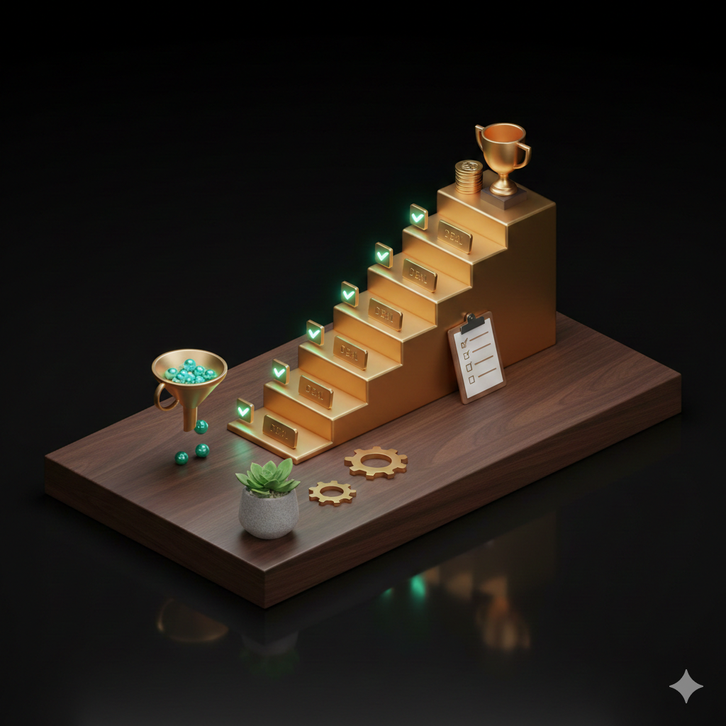 Этапы воронки продаж — визуализация ступеней от лида до успешной сделки