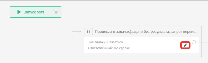 Редактирование блока задачи