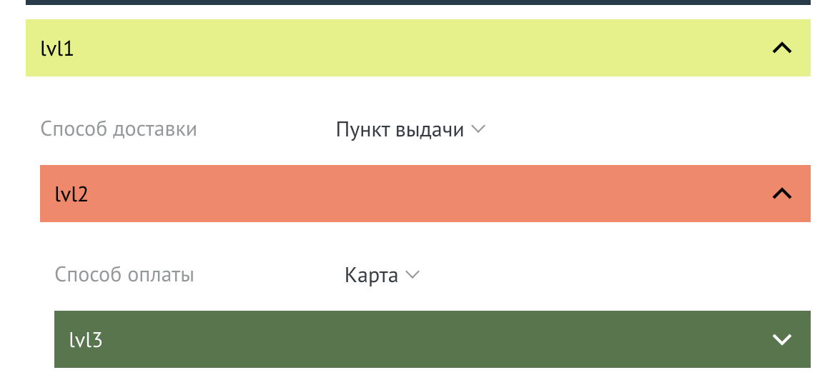 Отображение цветного заголовка группы в сделке