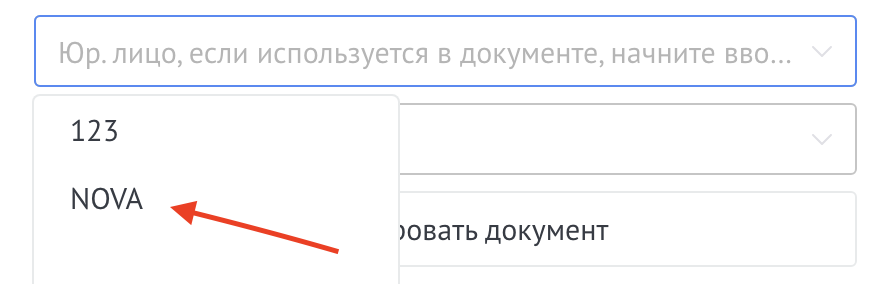 Выбор юридического лица